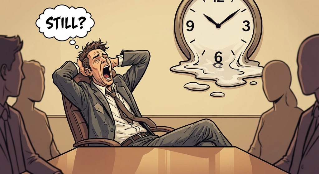 Expert stuck in a boring meeting